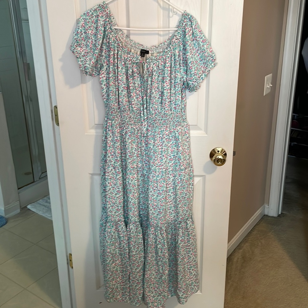 J. crew puff sleeve prairie dress 8
